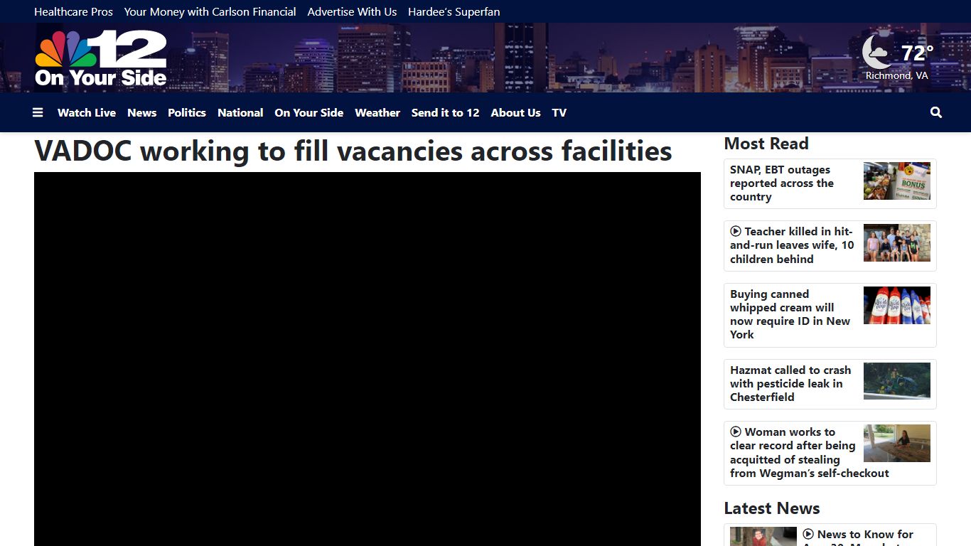 VADOC working to fill vacancies across facilities
